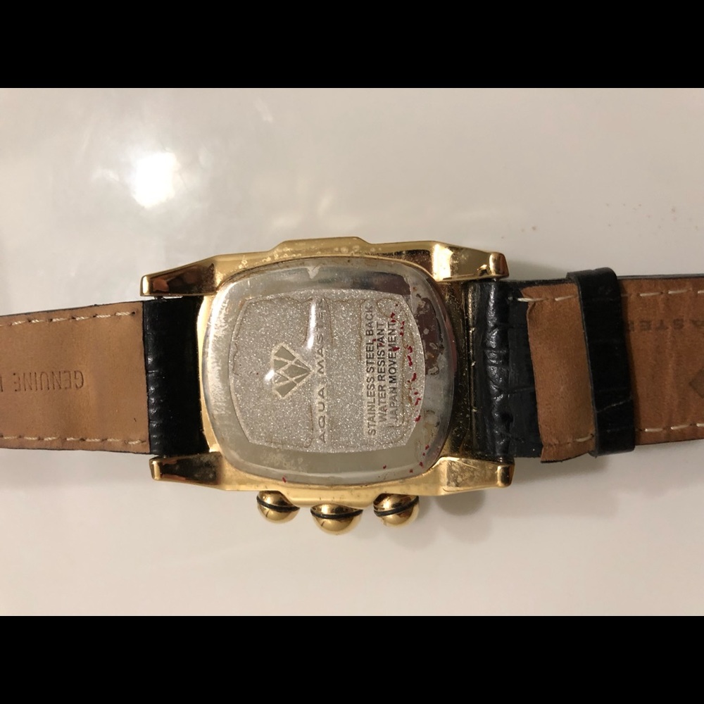 Aqua master jojo lupah st steel gold tone watch w/diamonds